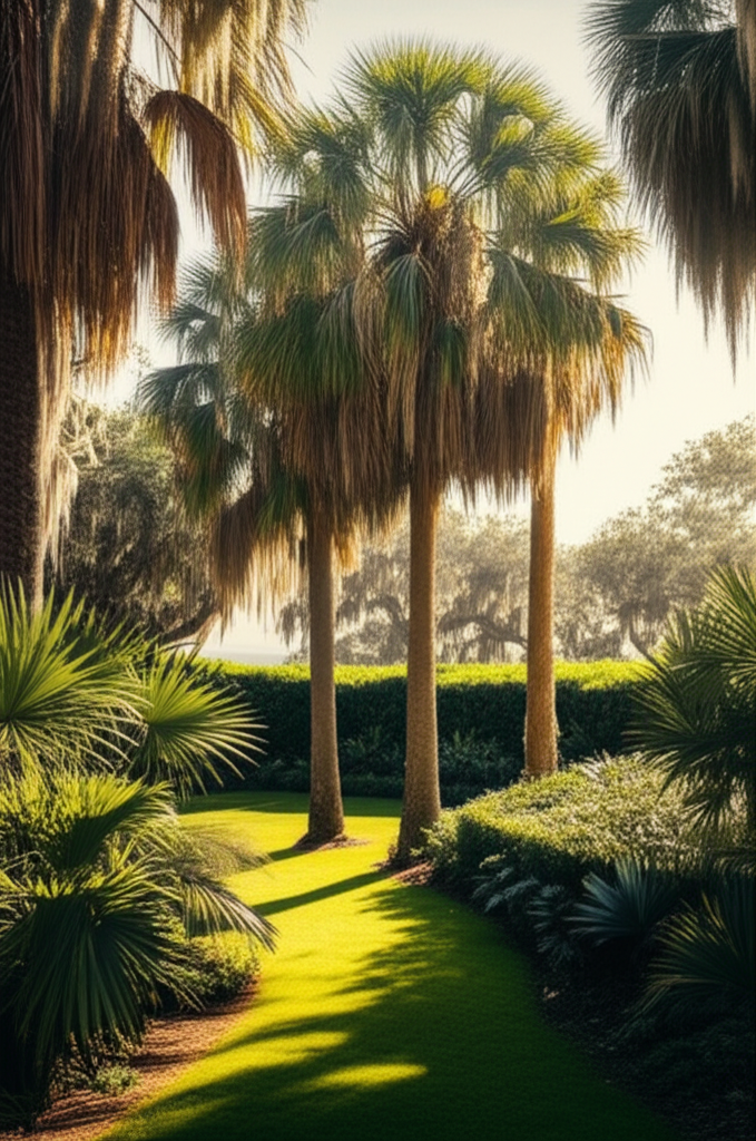 Southern estate garden